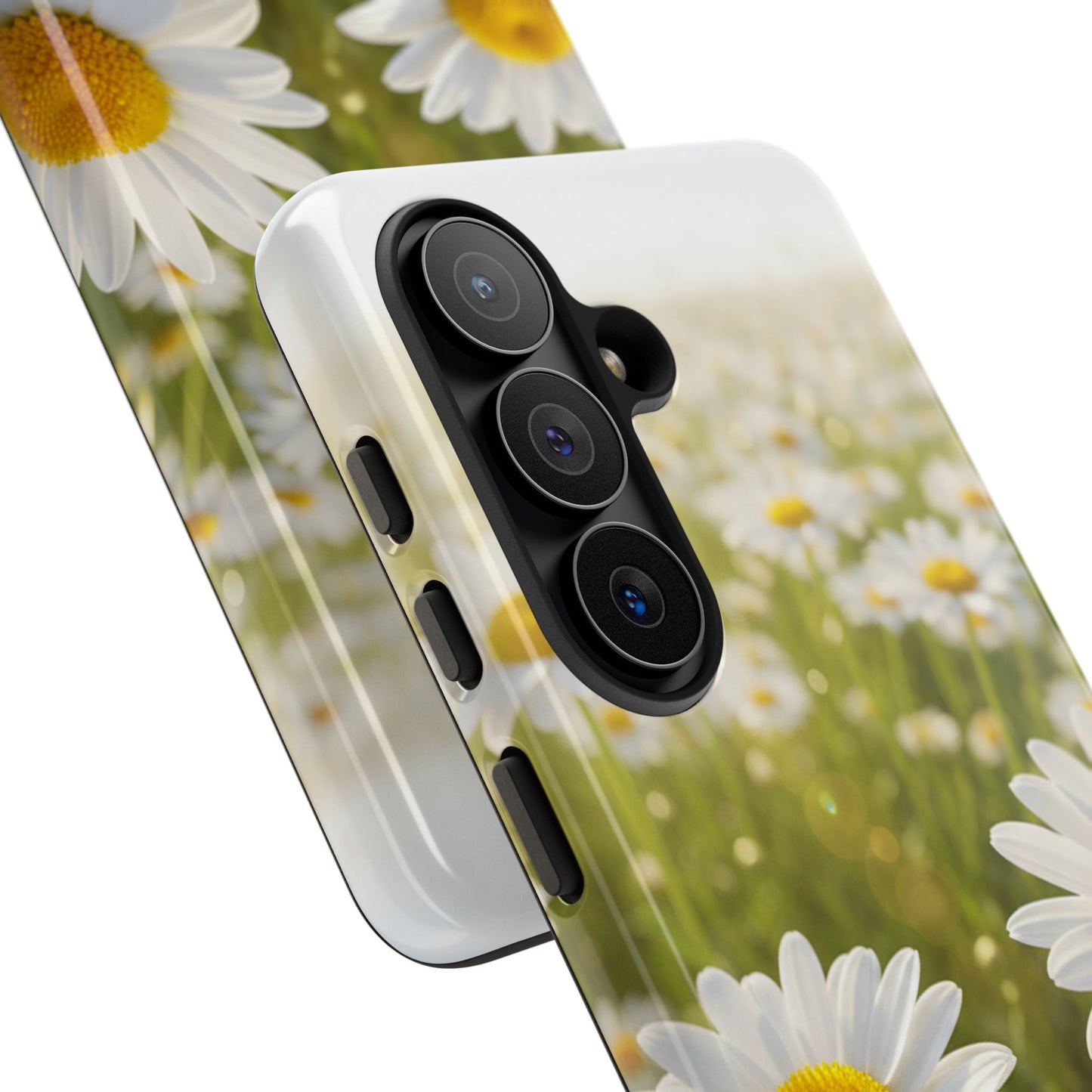 Daisy Phone Case – Floral Spring Field Tough Protective Case (iPhone, Samsung, Pixel)