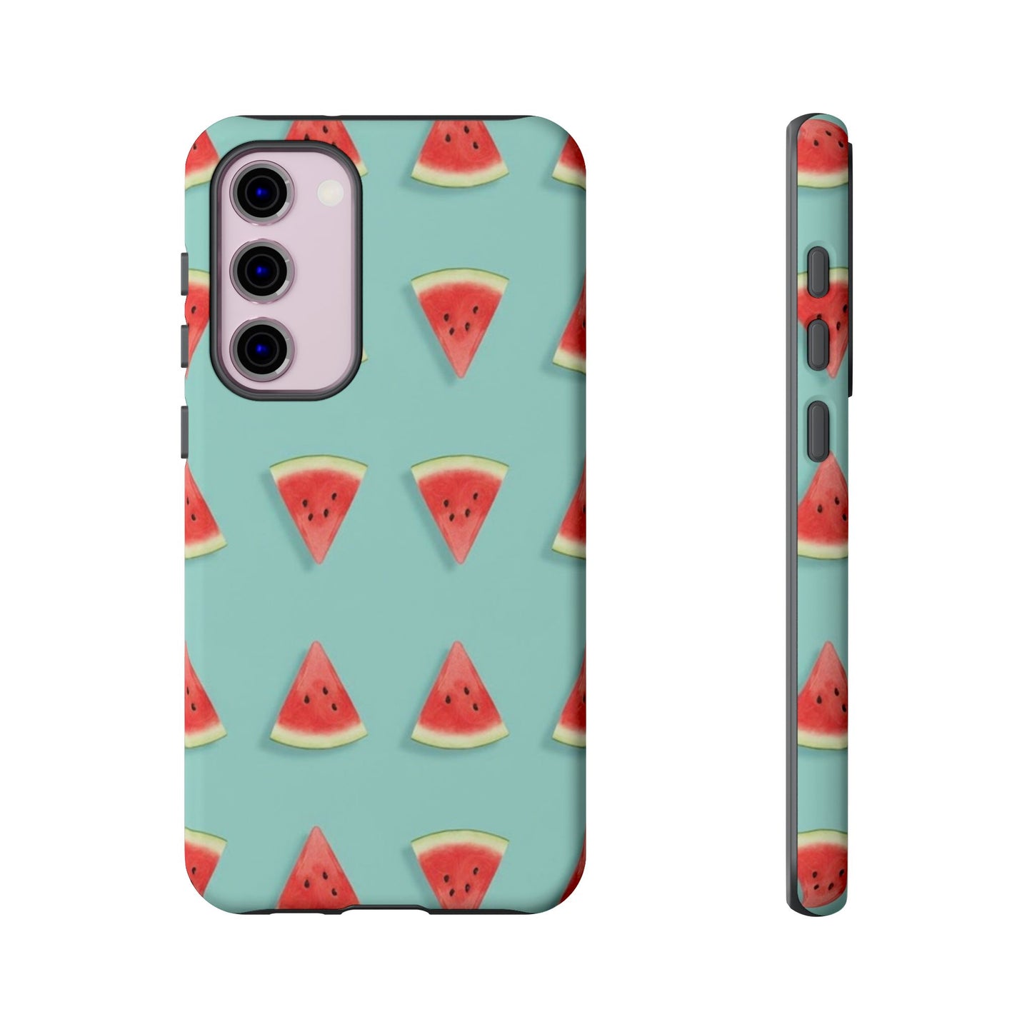 Watermelon Phone Case – Pastel Blue Summer Fruit Tough Case (iPhone, Samsung, Pixel)