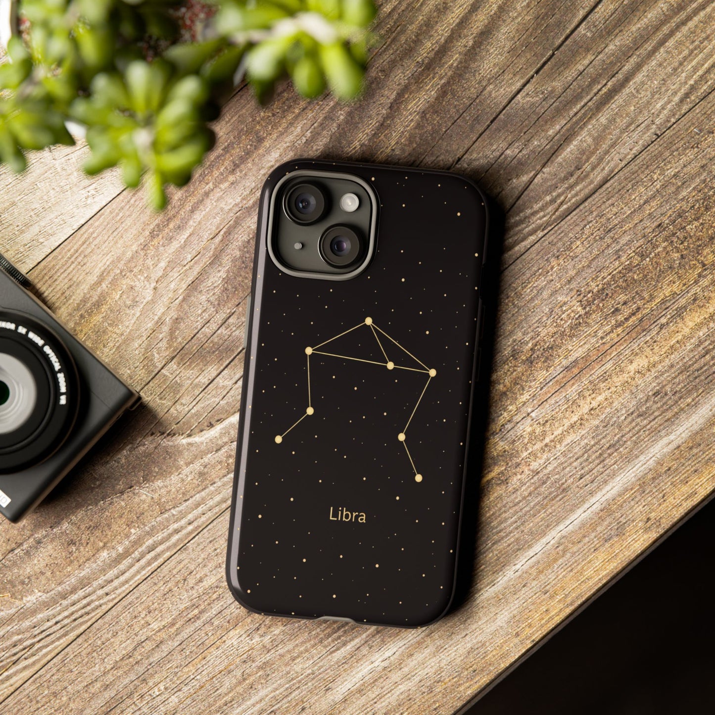Libra Zodiac Constellation Phone Case – Luxe Gold Celestial Cover