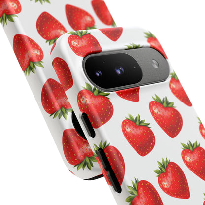 Cute Strawberry Phone Case – Aesthetic Fruit Pattern Protective Cover for Iphone, Samsung Galaxy and Pixel