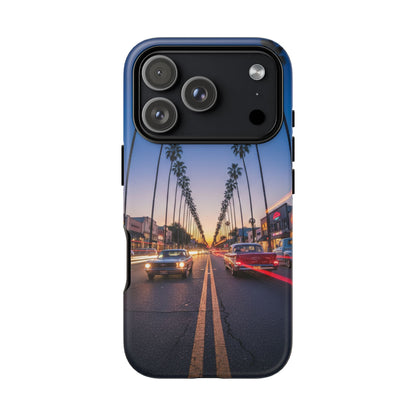 LA Sunset Boulevard Phone Case | Palm Tree Sunset Aesthetic | City Night Tough Case