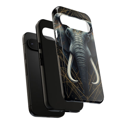 Elephant Mandala Phone Case – Black and Gold Spiritual Elephant Tough Protective Case