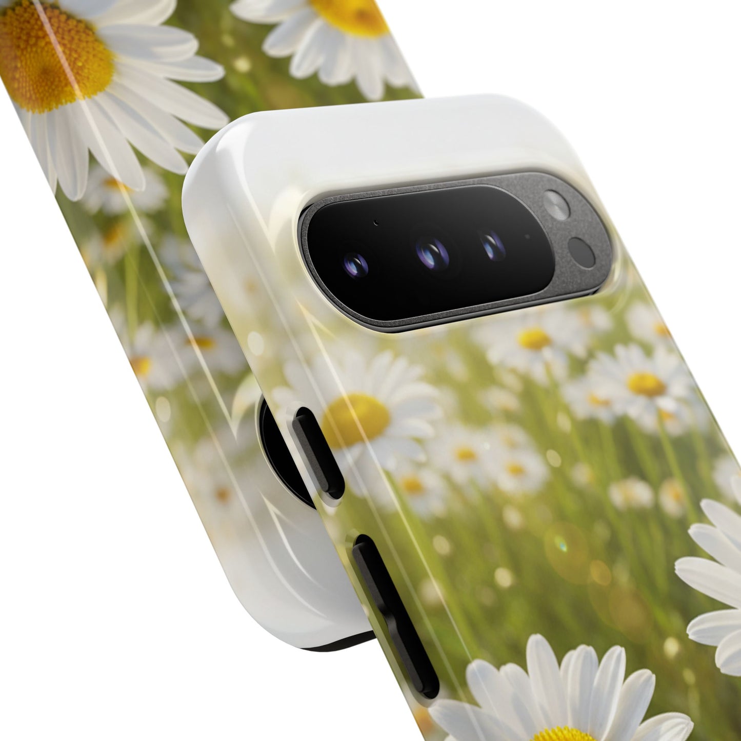 Daisy Phone Case – Floral Spring Field Tough Protective Case (iPhone, Samsung, Pixel)