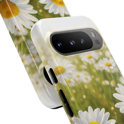 Daisy Phone Case – Floral Spring Field Tough Protective Case (iPhone, Samsung, Pixel)