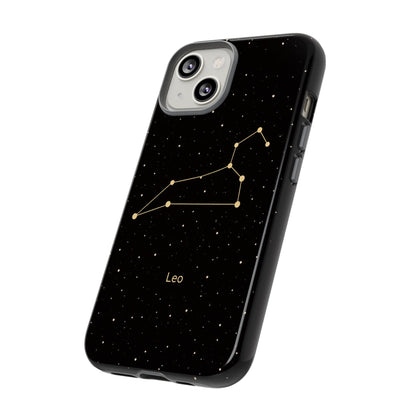 Leo Zodiac Constellation Phone Case – Luxe Gold Celestial Cover