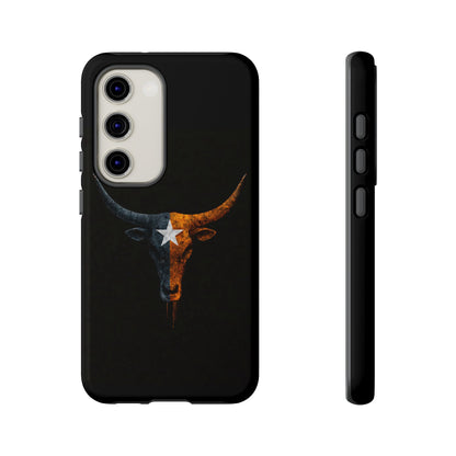 Texas Longhorn Skull Phone Case Western Cowboy Bull iPhone Samsung Cover
