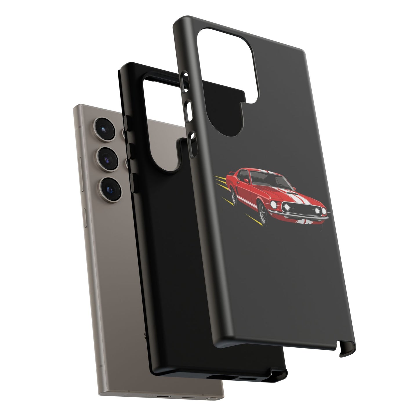 Red Muscle Car Phone Case – Classic Car Racing Tough Protective Case