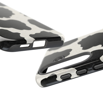 Black & White Cow Print Phone Case | Western Aesthetic iPhone & Samsung Tough Case