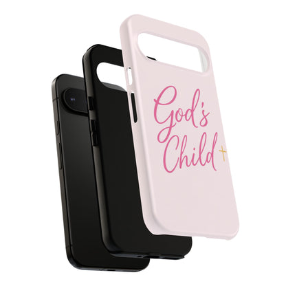 Gods Child Phone Case Christian Pink Aesthetic Tough iPhone Case
