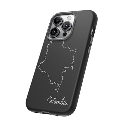 Colombia Outline Phone Case – Minimal Country Map Tough Case (iPhone, Samsung, Pixel)