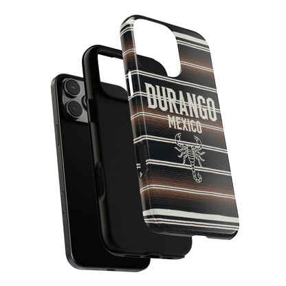 Durango Mexico Phone Case | Serape Scorpion Western Design | Mexican Heritage Tough Case for iPhone & Samsung