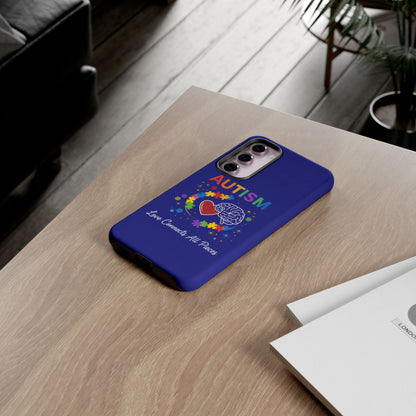 Autism Awareness Tough Case – "Love Connects All Pieces" Phone Case for Iphone, Samsung Galaxy and Pixel