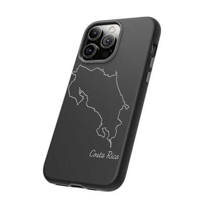 Costa Rica Outline Phone Case – Minimal Country Map Tough Case (iPhone, Samsung, Pixel)