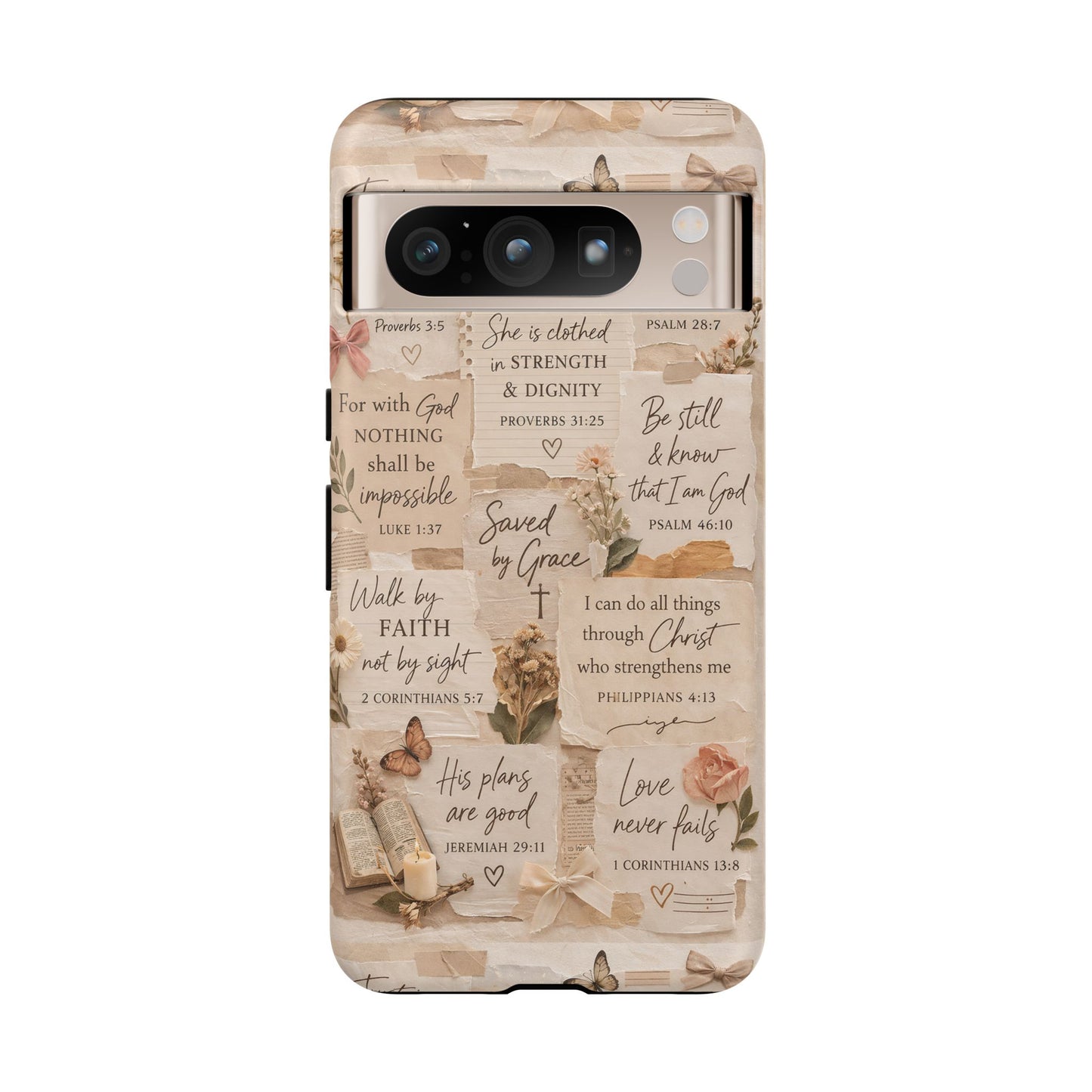 Christian Bible Verse Phone Case | Faith Scripture Aesthetic Floral Christian Case