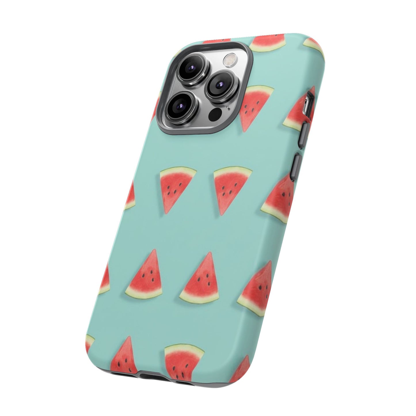 Watermelon Phone Case – Pastel Blue Summer Fruit Tough Case (iPhone, Samsung, Pixel)