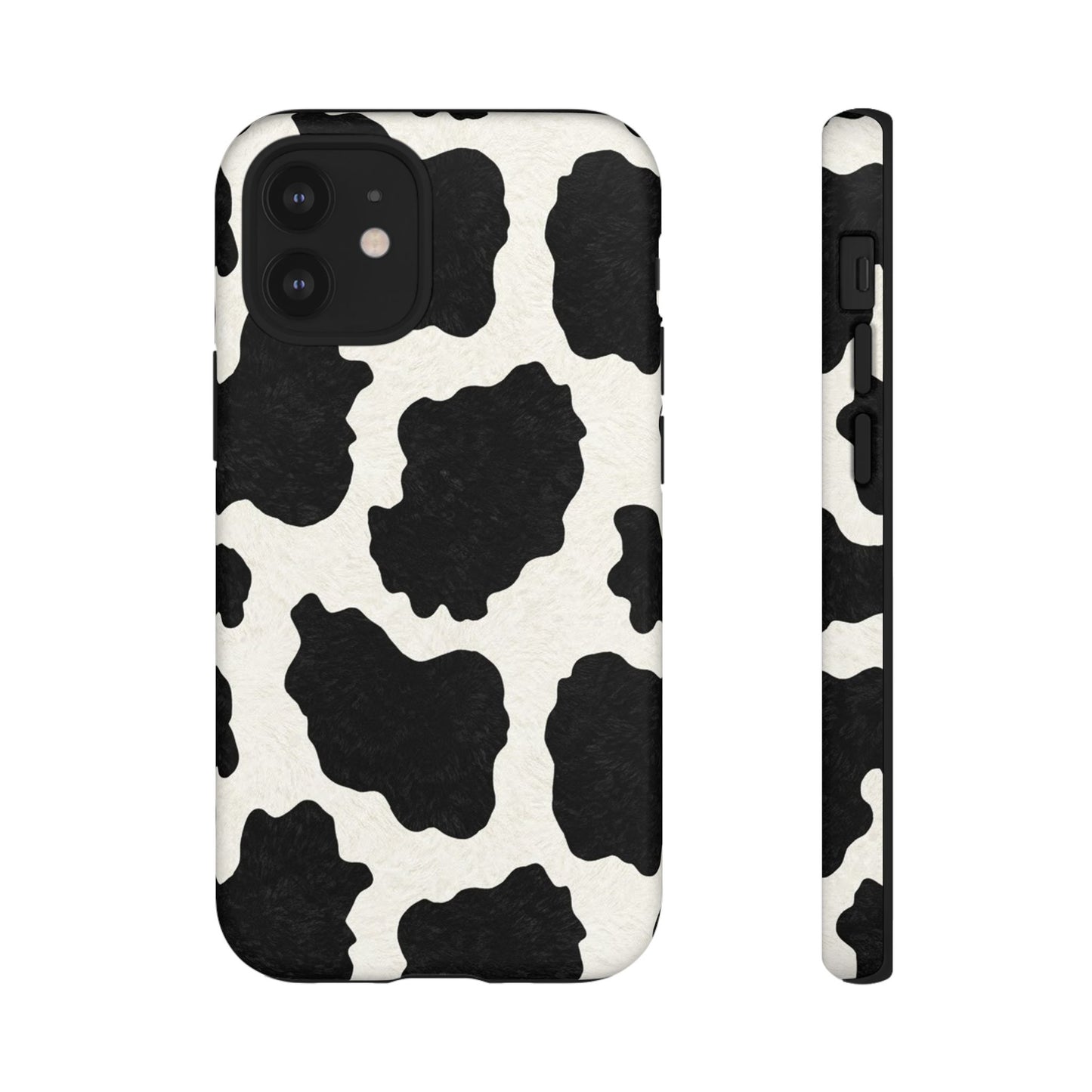 Black & White Cow Print Phone Case | Aesthetic Tough Protective Case