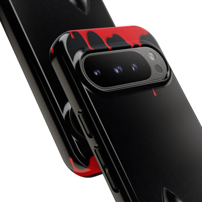 Dark Feminine Red Drip Phone Case – Gothic Glam Tough Cover