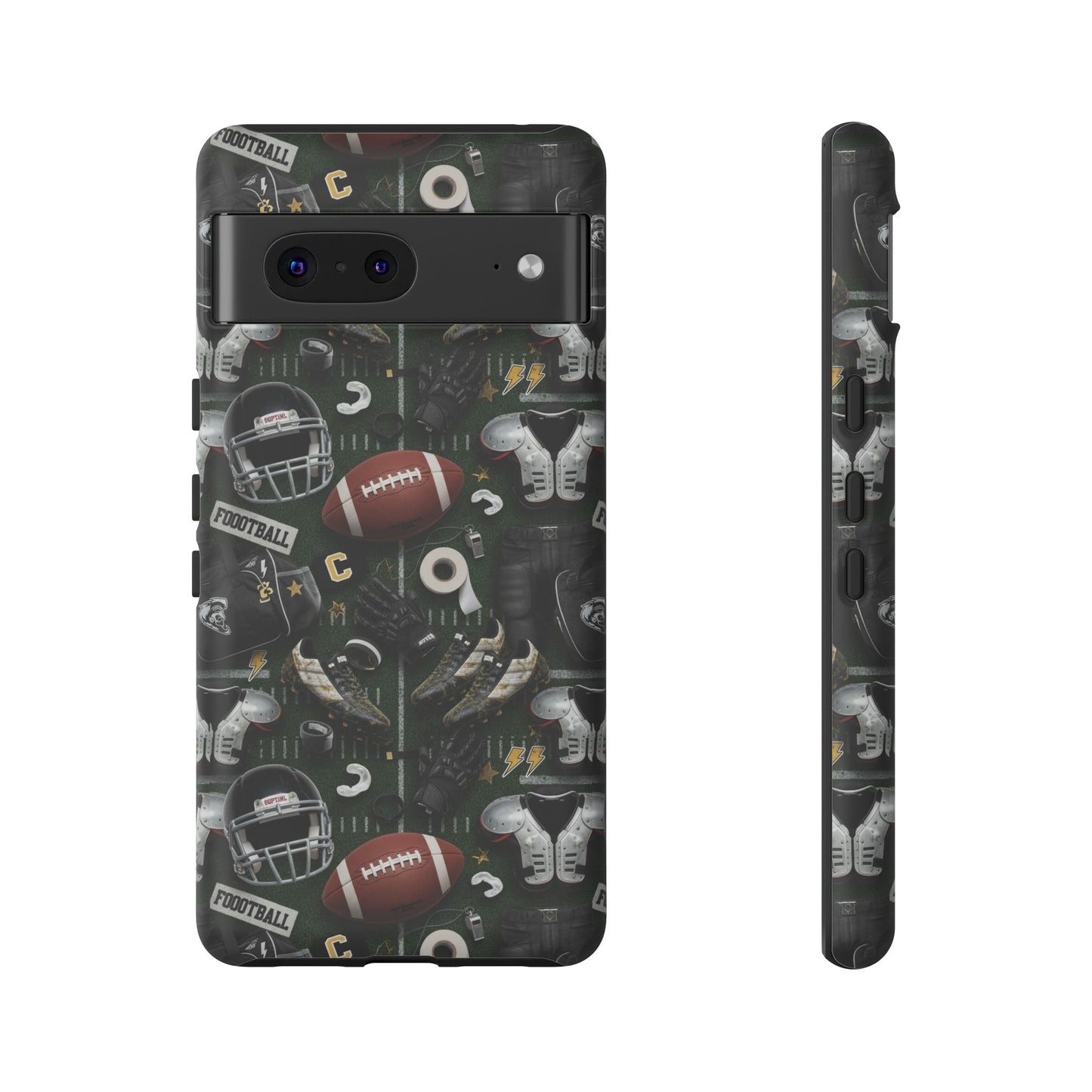Football Pattern Phone Case – Sports Fan Tough Protective Game Day Case