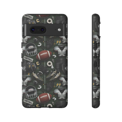 Football Pattern Phone Case – Sports Fan Tough Protective Game Day Case