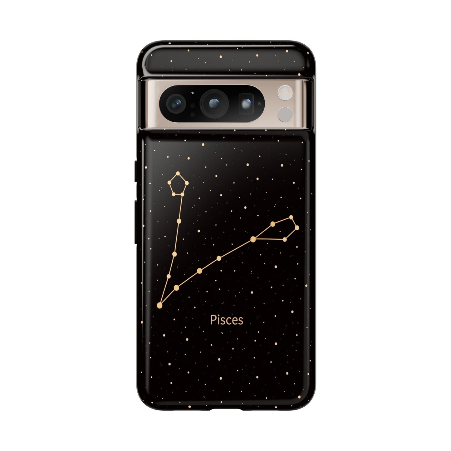 Pisces Zodiac Constellation Phone Case – Luxe Gold Celestial Cover