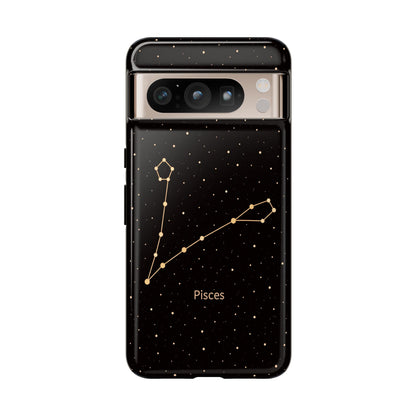 Pisces Zodiac Constellation Phone Case – Luxe Gold Celestial Cover
