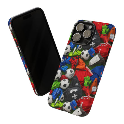 Soccer Ball Pattern Phone Case – Sports Fan Tough Protective Game Day Case
