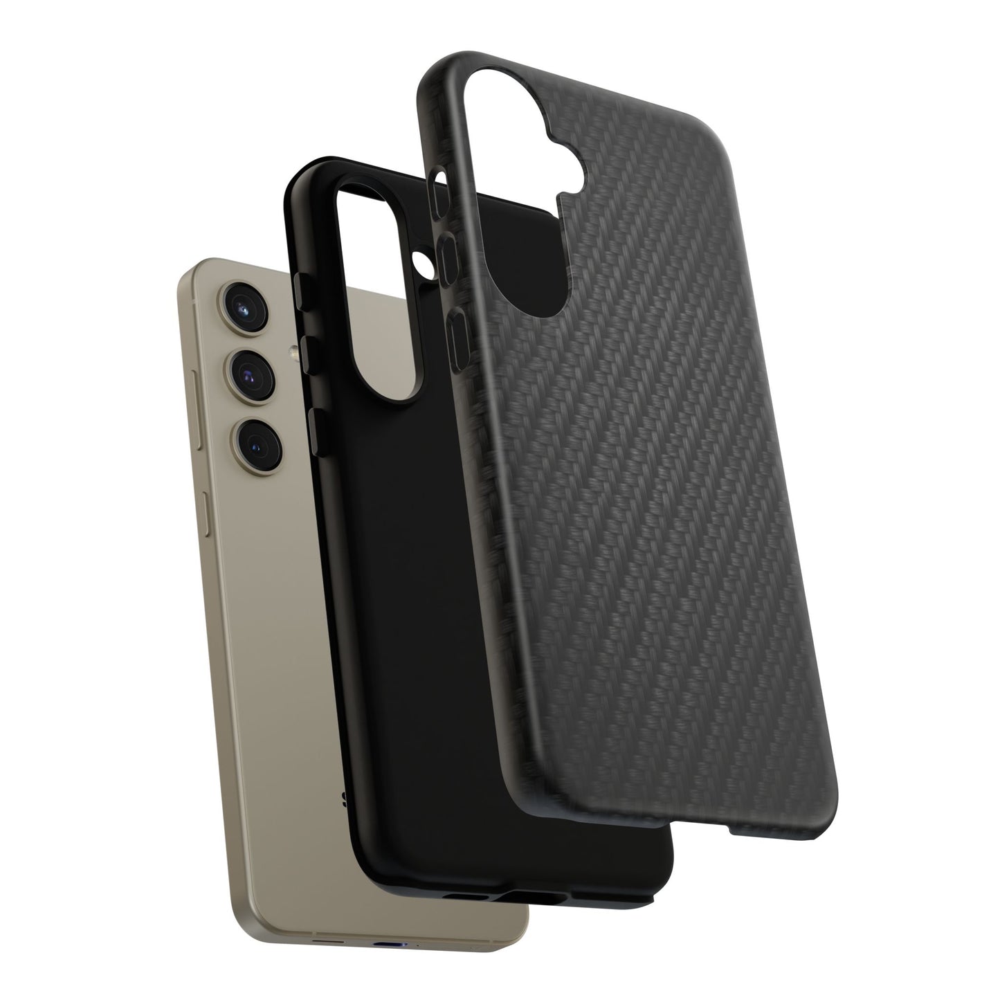Carbon Fiber Inspired Phone Case – Rugged Slim Protective Tech Case for iPhone & Samsung