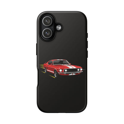 Red Muscle Car Phone Case – Classic Car Racing Tough Protective Case
