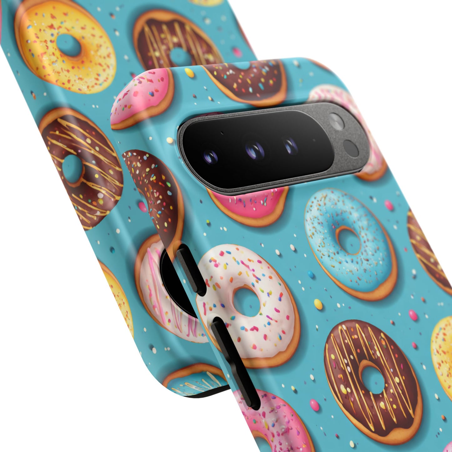 Cute Donut Pattern Phone Case – Colorful Sprinkles Dessert Design for Iphone, Samsung Galaxy and Pixel