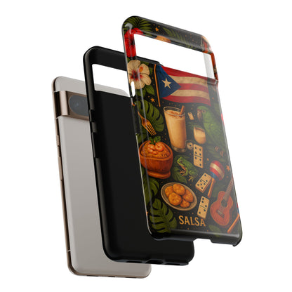 Puerto Rican Culture Phone Case | Boricua Icons Caribbean Aesthetic Tough Protective Case