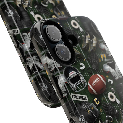 Football Pattern Phone Case – Sports Fan Tough Protective Game Day Case