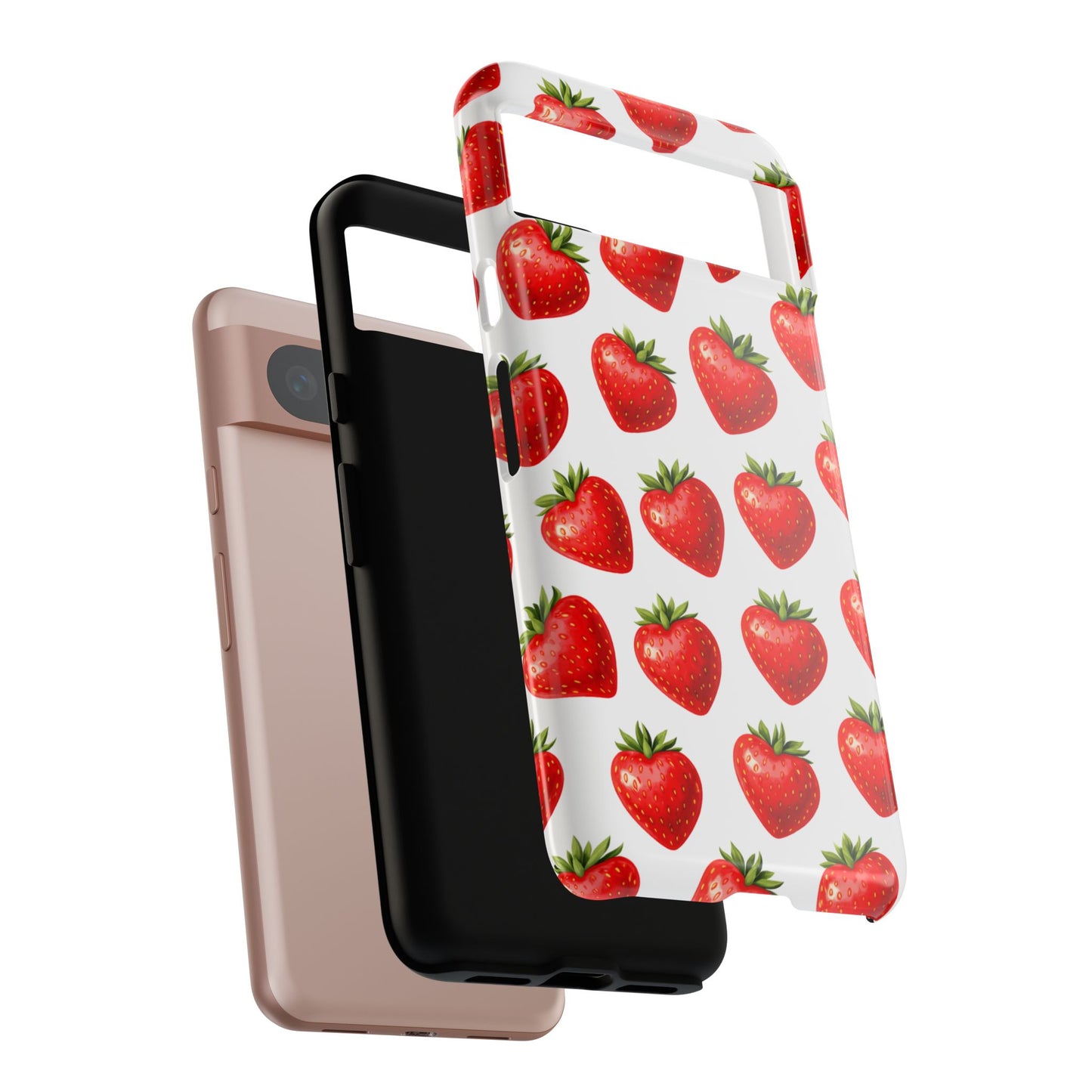 Cute Strawberry Phone Case – Aesthetic Fruit Pattern Protective Cover for Iphone, Samsung Galaxy and Pixel