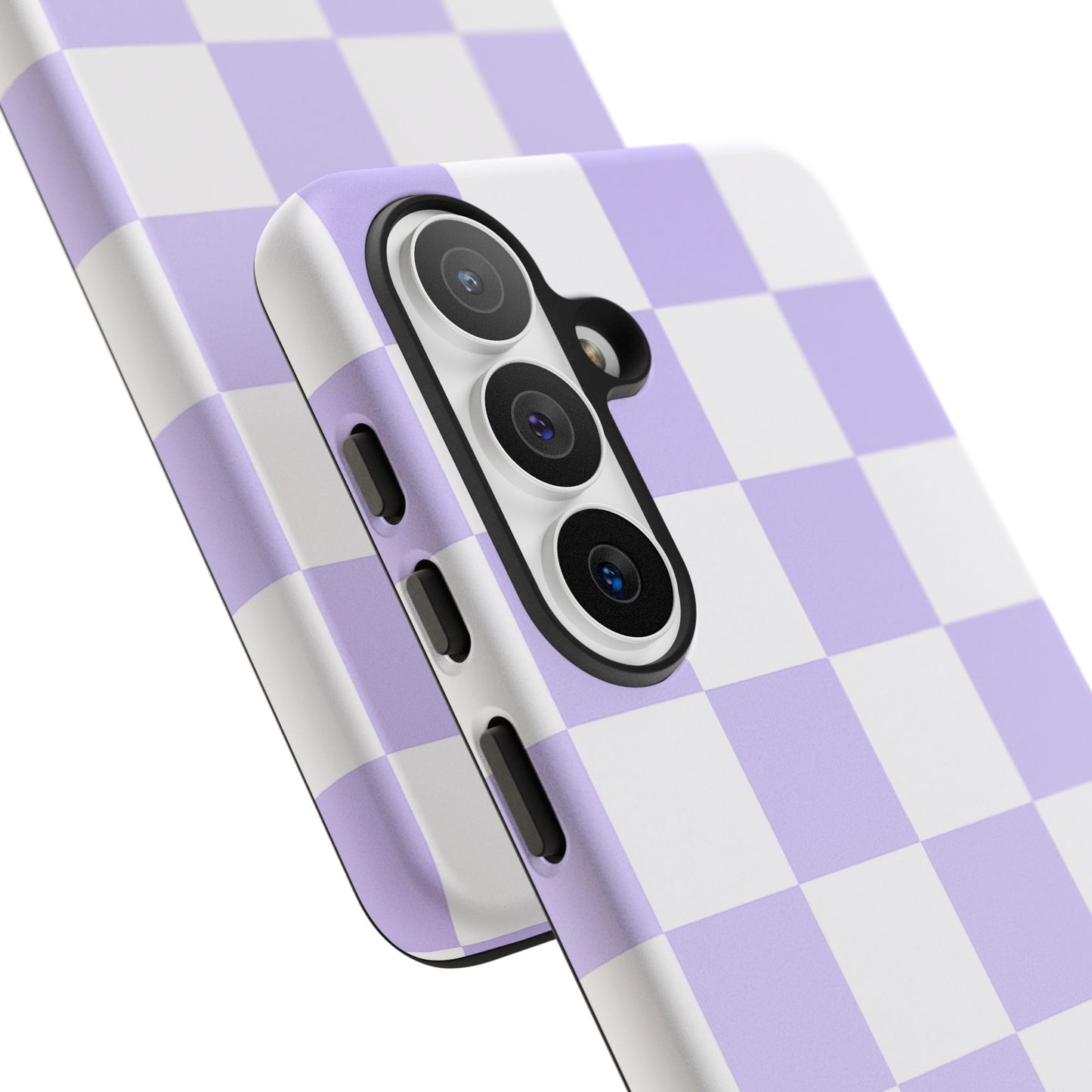 Lavender Checkerboard Phone Case | Pastel Aesthetic Checkered iPhone & Samsung Tough Case