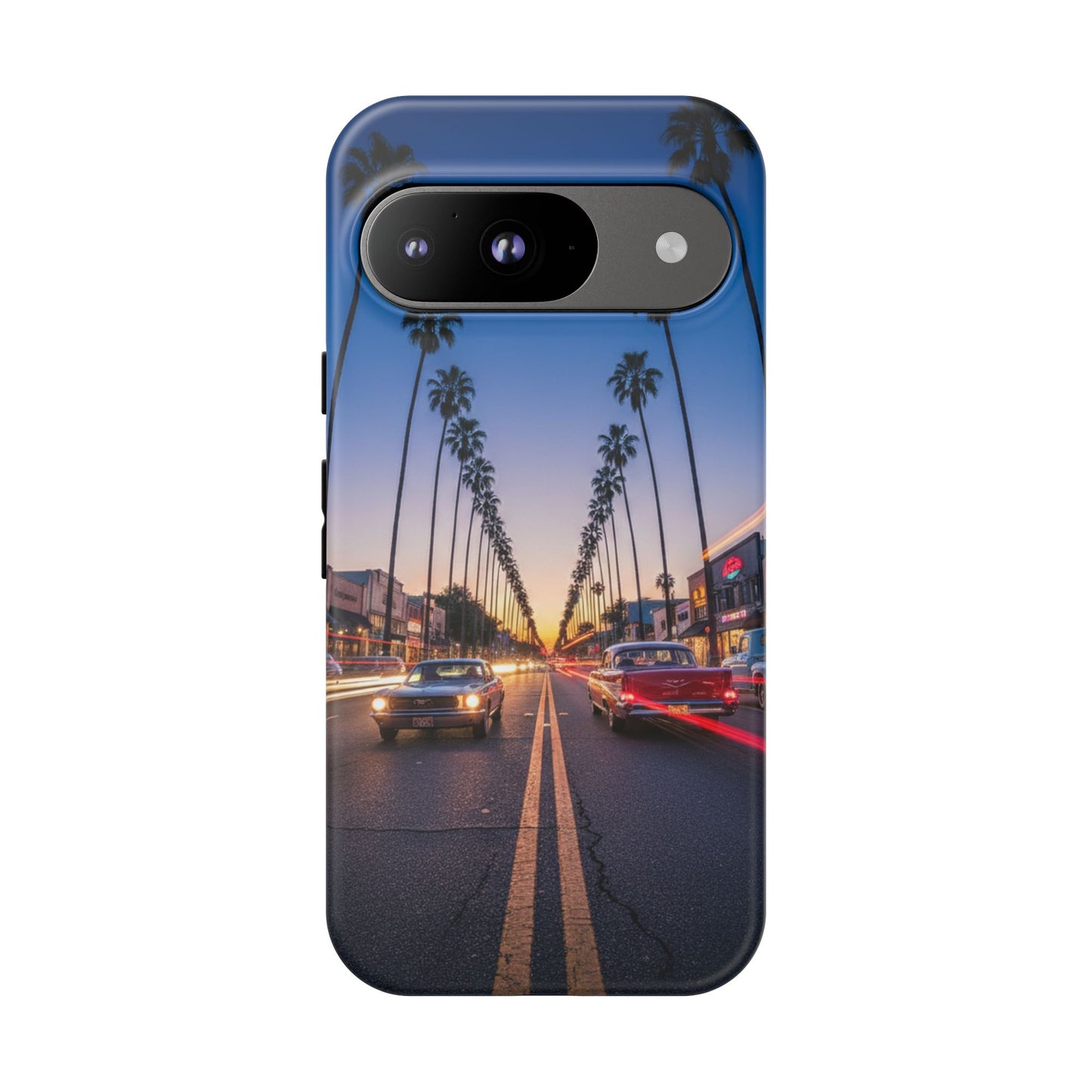LA Sunset Boulevard Phone Case | Palm Tree Sunset Aesthetic | City Night Tough Case