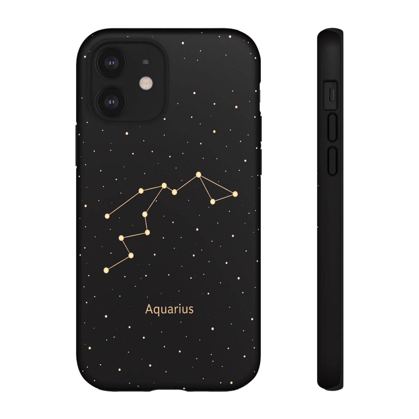Aquarius Zodiac Constellation Phone Case – Luxe Gold Celestial Cover