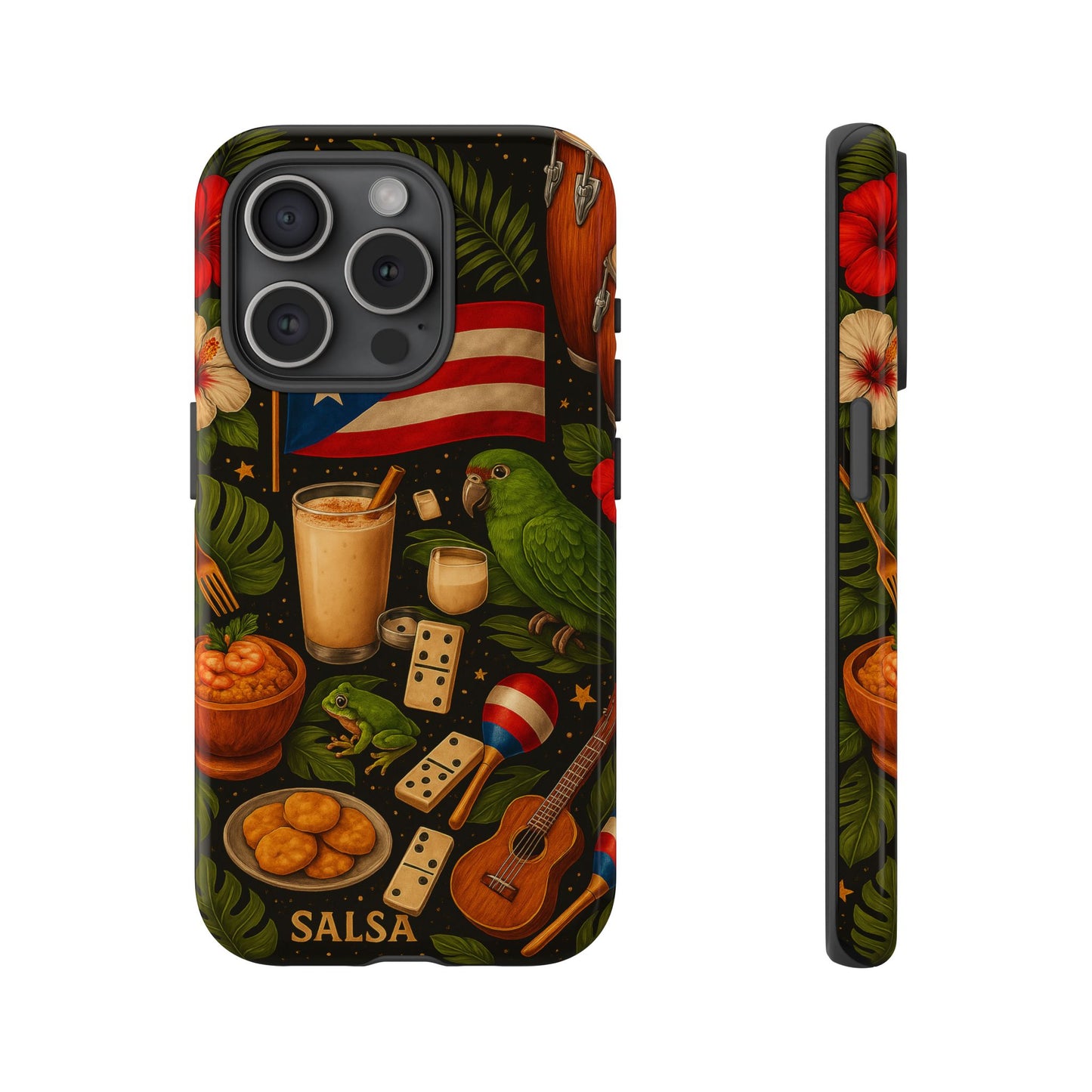 Puerto Rican Culture Phone Case | Boricua Icons Caribbean Aesthetic Tough Protective Case