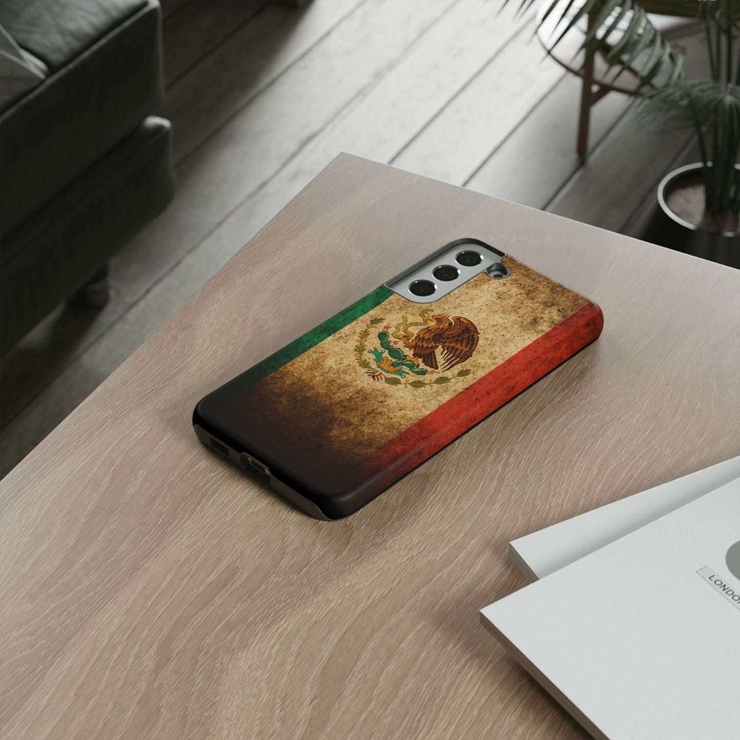 Vintage Mexico Flag Phone Case – Mexican Pride Grunge Flag Aesthetic Tough Case