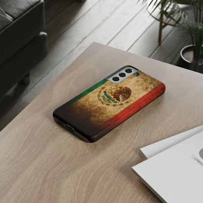 Vintage Mexico Flag Phone Case – Mexican Pride Grunge Flag Aesthetic Tough Case