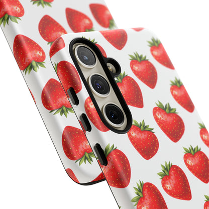 Cute Strawberry Phone Case – Aesthetic Fruit Pattern Protective Cover for Iphone, Samsung Galaxy and Pixel