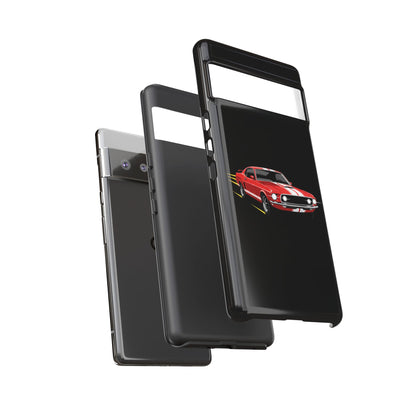 Red Muscle Car Phone Case – Classic Car Racing Tough Protective Case