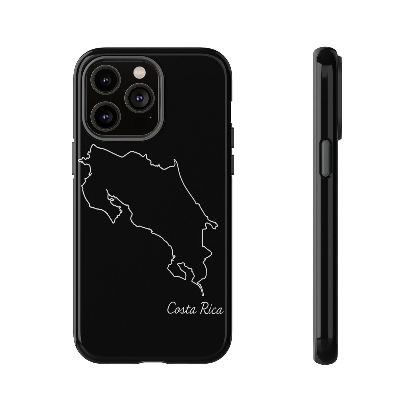 Costa Rica Outline Phone Case – Minimal Country Map Tough Case (iPhone, Samsung, Pixel)