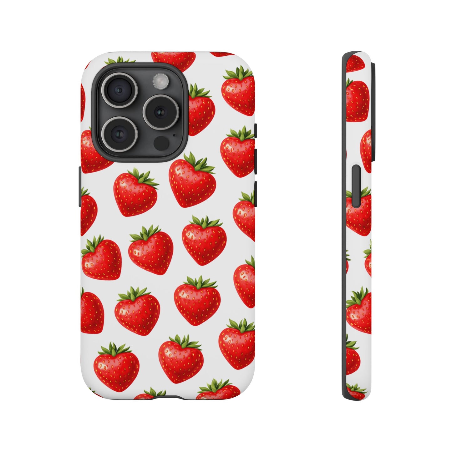 Cute Strawberry Phone Case – Aesthetic Fruit Pattern Protective Cover for Iphone, Samsung Galaxy and Pixel