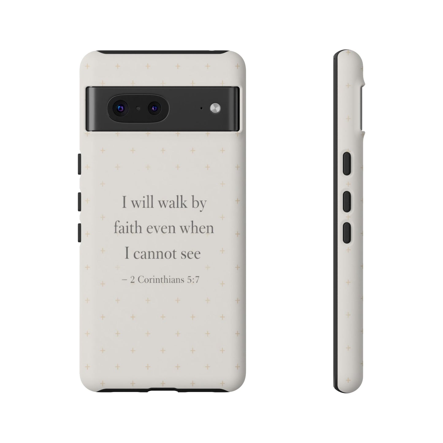 Walk by Faith Phone Case 2 Corinthians 5:7 Christian Bible Cover