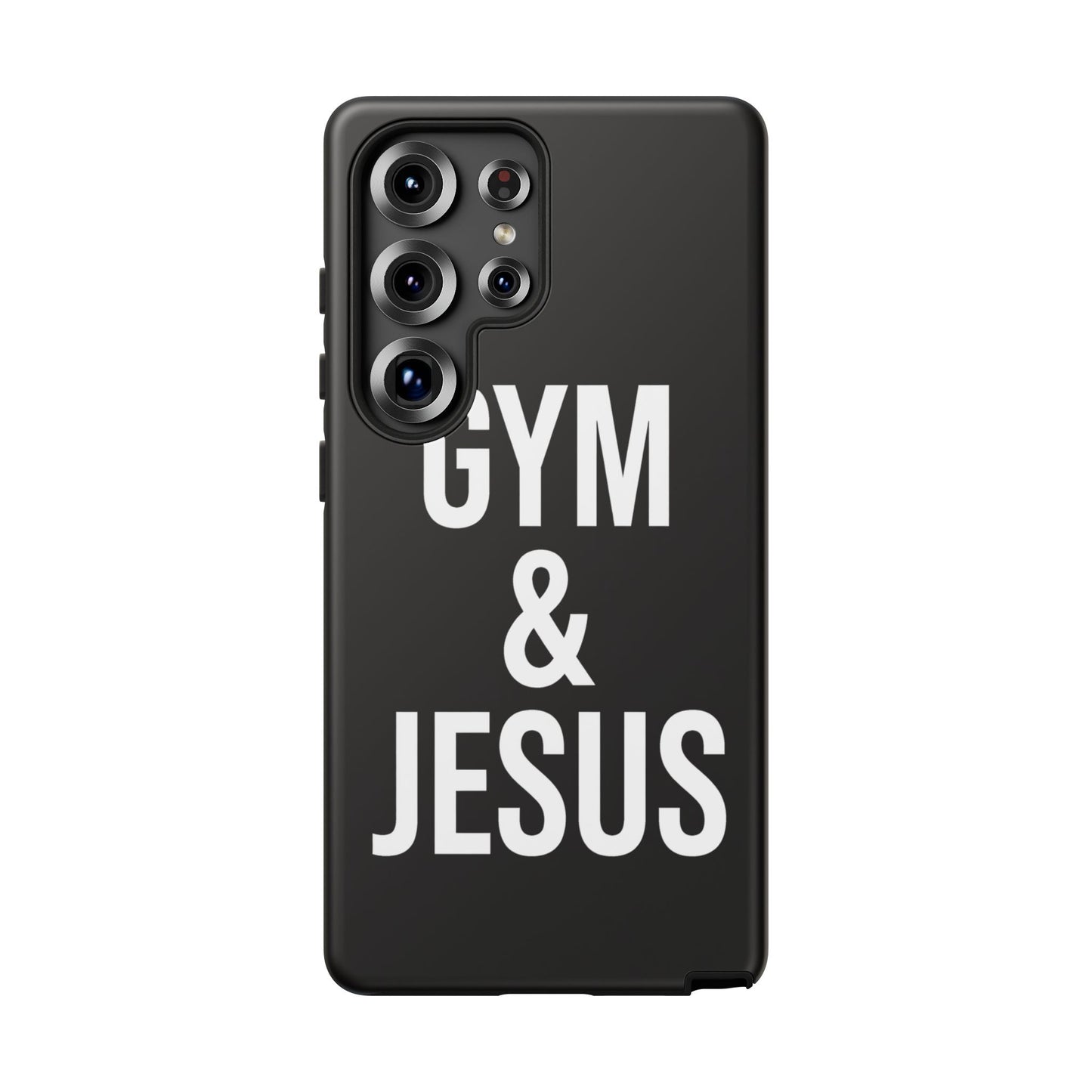 Gym & Jesus Phone Case Christian Faith Workout Gym Motivation Case