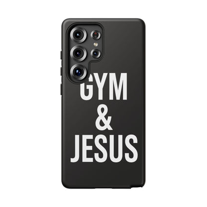 Gym & Jesus Phone Case Christian Faith Workout Gym Motivation Case