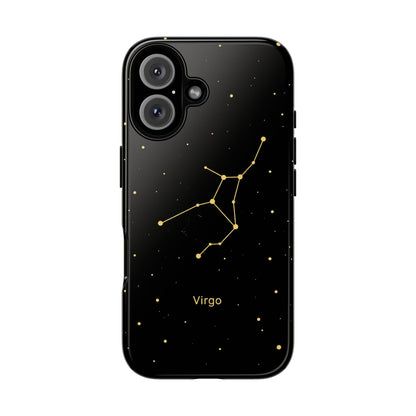 Virgo Zodiac Constellation Phone Case – Luxe Gold Celestial Cover
