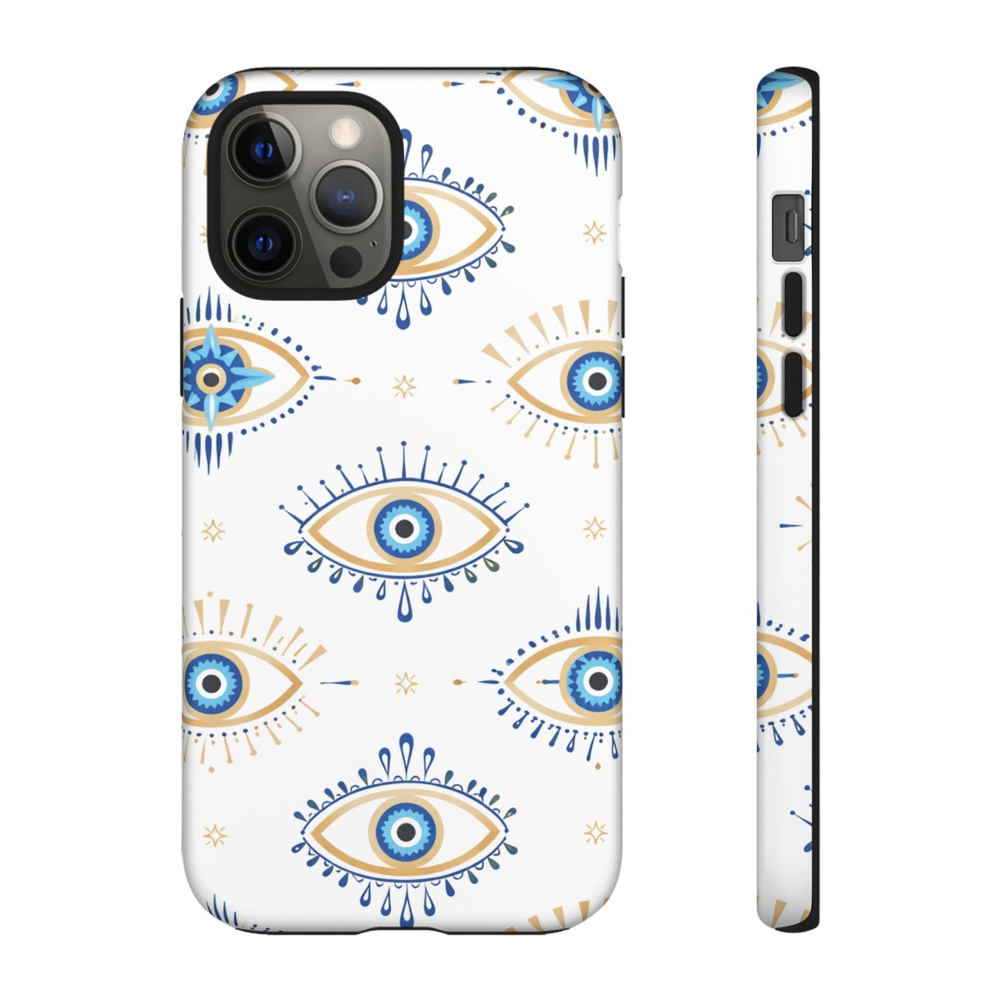 Blue Evil Eye Phone Case – Protective Slim Shockproof Cover for Iphone, Samsung Galaxy and Pixel