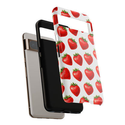 Cute Strawberry Phone Case – Aesthetic Fruit Pattern Protective Cover for Iphone, Samsung Galaxy and Pixel