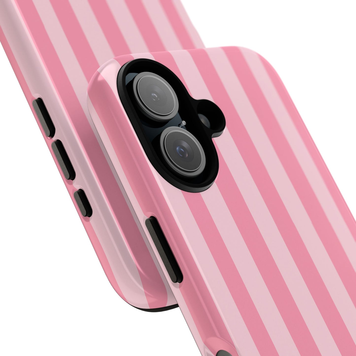 Pink Stripe Phone Case – Pastel Coquette Aesthetic Tough Protective Case