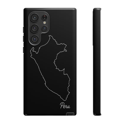 Peru Outline Phone Case – Minimal Country Map Tough Case (iPhone, Samsung, Pixel)